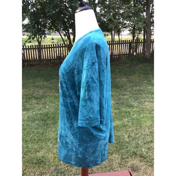 Turquoise Dreamcatcher Feather Graphic T-Shirt L Tie-dye Lynde Apparel Boho - Picture 3 of 6
